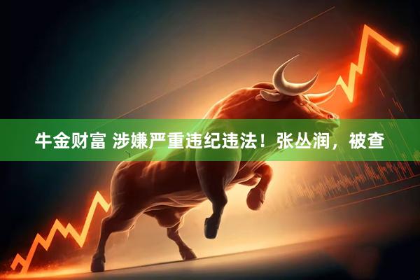 牛金财富 涉嫌严重违纪违法！张丛润，被查