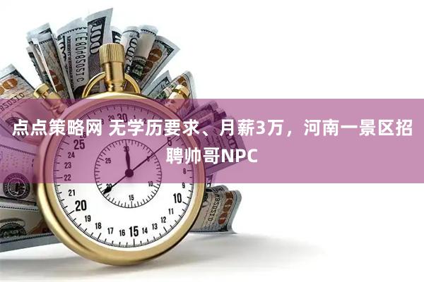 点点策略网 无学历要求、月薪3万,河南一景区招聘帅哥NPC